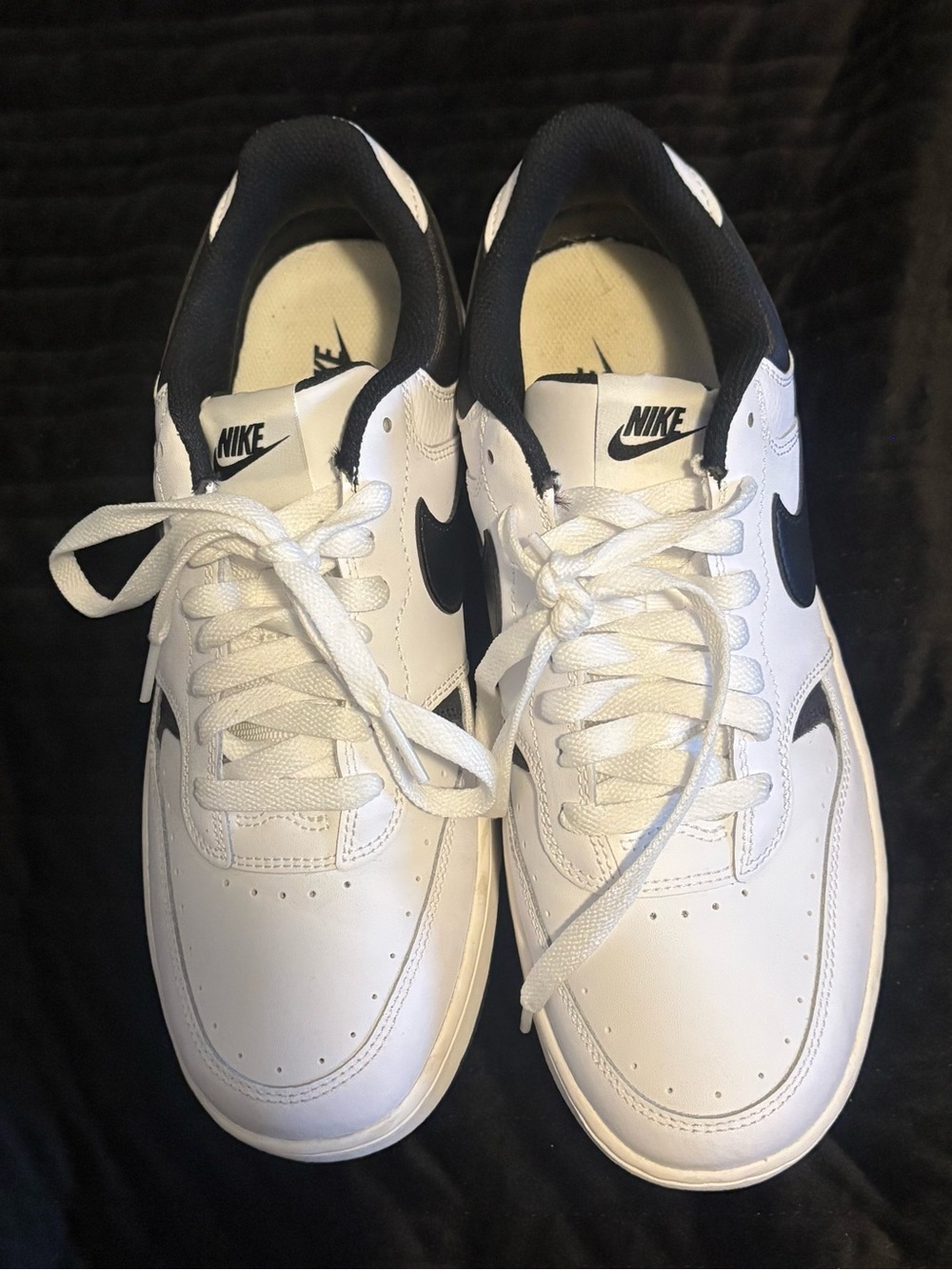 Nike Women’s White and Black Low-Top Sneakers - Classic Swoosh